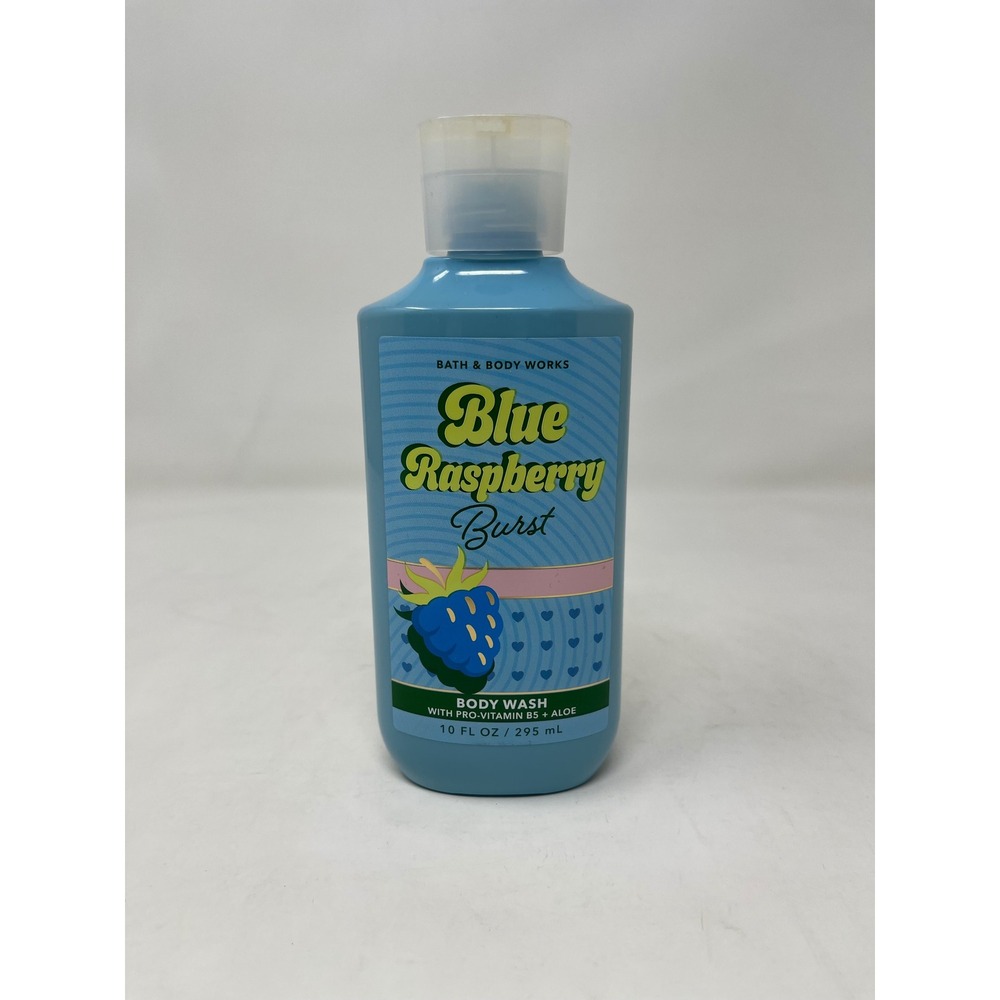 Bath & Body Work Body Wash Unisex 10oz Blue New Blue Raspberry Burst Candy Scent
